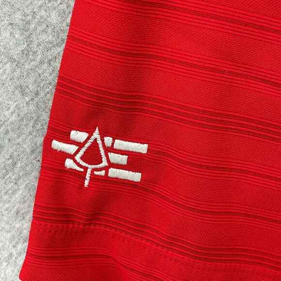Nike Golf Shirt Mens Medium Red Polo Short Sleeve Fit Dry Collar Logo - Picture 5 of 12